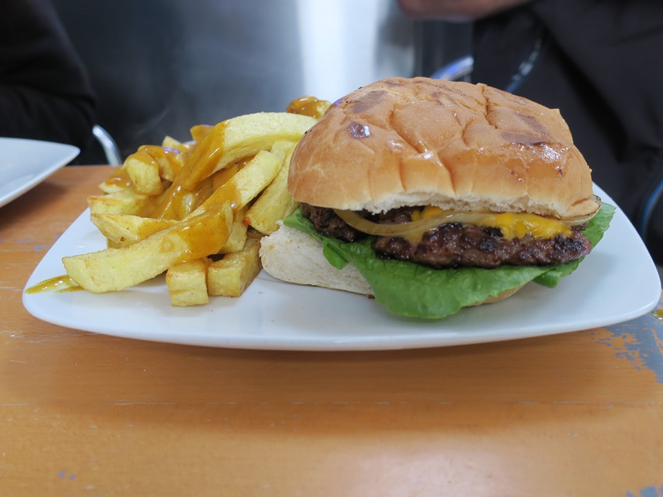 BBQ burger with cheese for another customer.